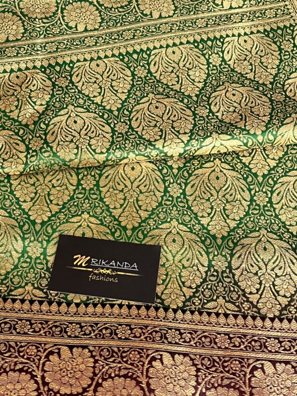 Banarasi Pure Jaal Katan (Maroon) - Image 3