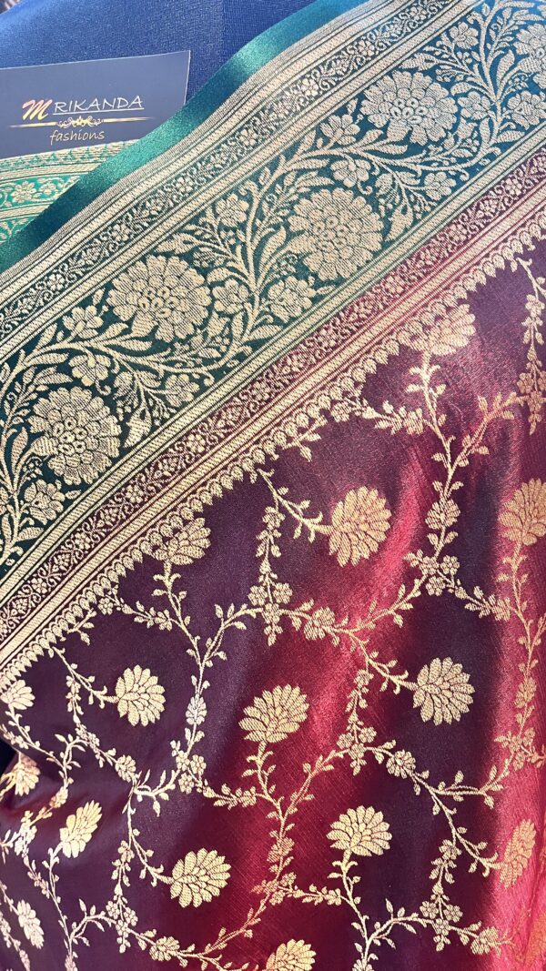 Banarasi Pure Jaal Katan (Maroon) - Image 4